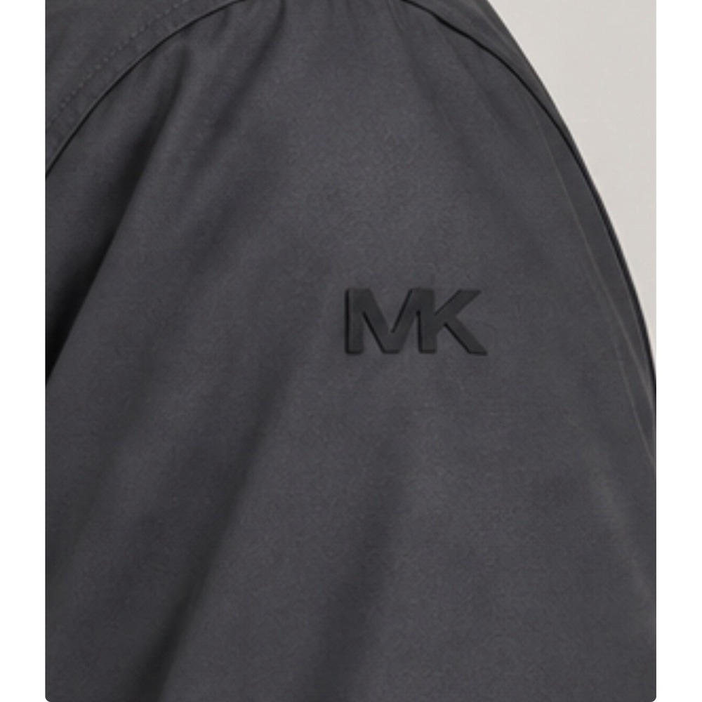 Michael Kors Mens Jacket L NWT Charcoal Hooded Fleece Lined Utility Coat MX22424 - Picture 4 of 11